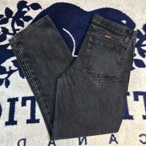 Vintage Rustler Jeans Classic Style 90s Faded Denim Size 30x28 Black VTG